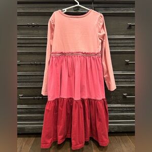 Hanna Andersson Tiered Pink and Red Kids Dress